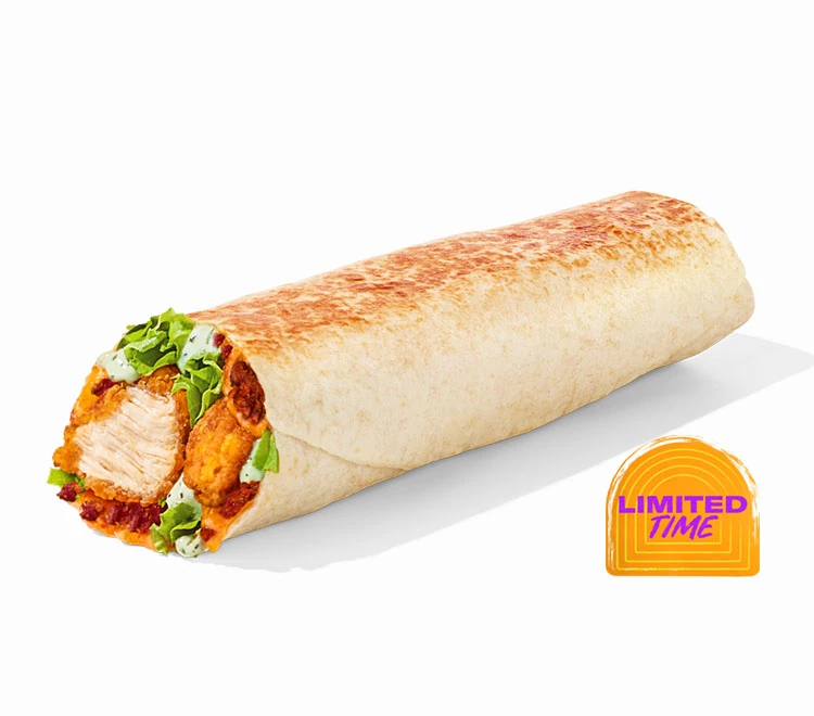 Crispy Chicken Chipotle Bacon Melt Burrito